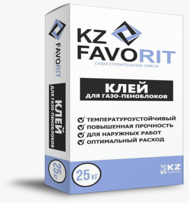 Клей для газопеноблоков «FAVORIT» 25кг