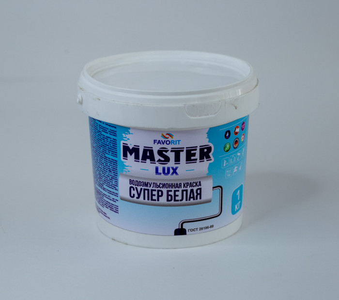 Краска водоэмульсионнаяFAVORIT MASTER LUX(для внутренних работ) 7кг